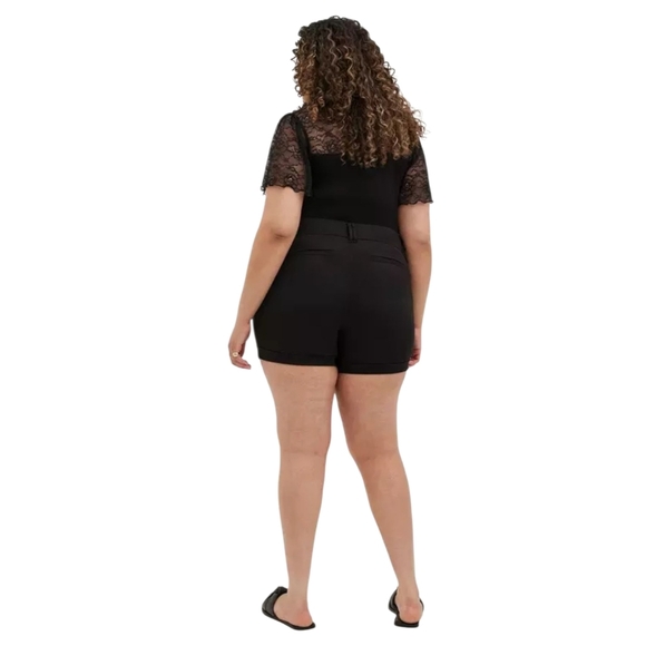 TORRID Plus Size 5" Black Stretch Sateen Mid-rise Rise Shorts Size 22 - Picture 7 of 14